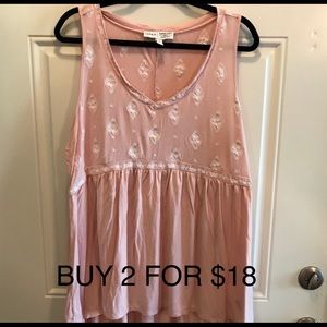 Torrid 2X Super Soft tank top, mauve pink high low